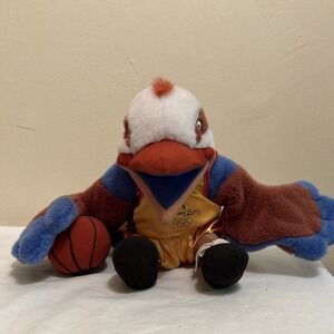 Vintage Sydney 2000 Olympics Olly the Kookaburra Mascot Plush 8” Basketball